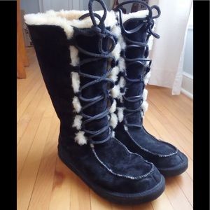 Ugg Sz 6 Uptown black lace up boots